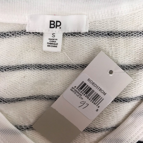 Terrycloth striped sweatshirt with ruffle sleeves - Picture 3 of 5